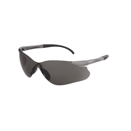 Jackson Safety Safety Glasses, Anti-Scratch, Smoke Lens, Gunmetal Frame, Frameless 50028